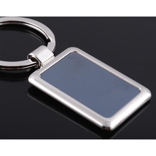 FREE SHIPPING by FEDEX 100pcs/lot Wholesale Rectangle Metal Keychain for Advertising Blank Metal Key Chain Metal Keyring