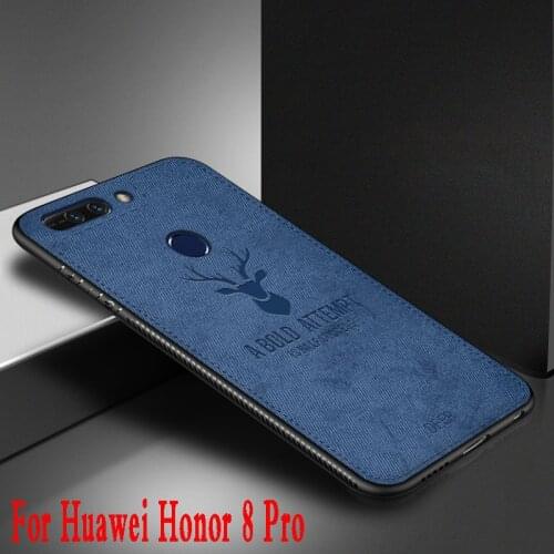 For Huawei Honor 8 pro case Cloth pattern V9 case back cover silicone soft edge shockproof business capas honor 8 Pro men cases