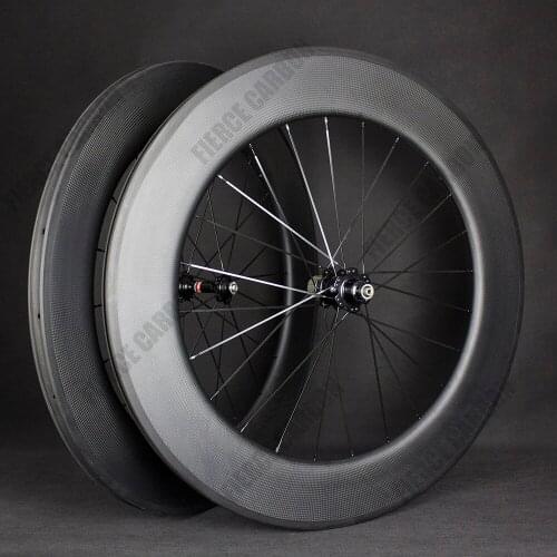 FIERCE Carbon 3K Road-Bike-Wheels 90mm Depth 700C Rim Brake Wheelset NOVATEC 271-372SB Durable Superlight V Brake Climbing Wheel