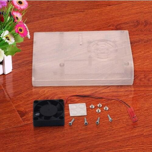 Raspberry Pi 4 Case ABS Case Box Enclosure Shell + Mating 5V Cooling Fan for Raspberry Pi 4 Model B Pi 4B Pi4 (Installable fan)