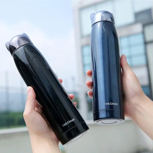 Aikesi lightning fox mug with rope solid color cool student stainless steel gift cup lovers cup h6024