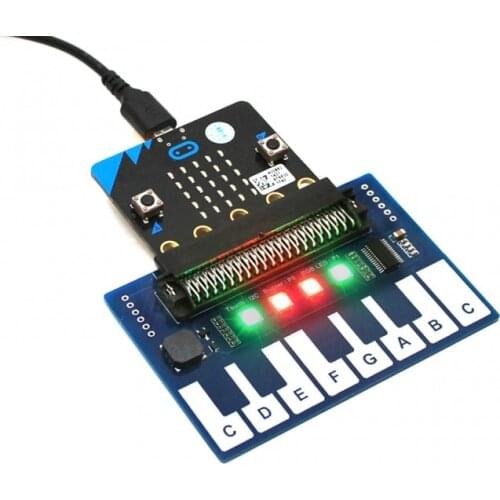 Mini Piano Expansion Module for BBC Micro:bit V2, Touch Keys To Play Music, With 4x RGB LEDs TTP229 Touch Controller