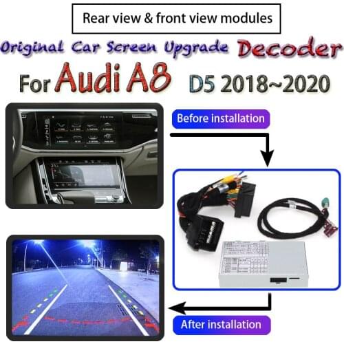 Rear Camera Model Adpter For Audi A8 D5 2018 2019 2020 MMI Interface Original Car Screen Upgrade Decoder Reversing Backup Camera