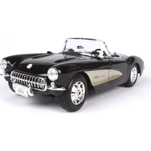 Simulation 1:18 1957 Chevrolet Corvette Metal Alloy Model Car,Collection&Gift Hood Classic Car Model Decoration,Free Shipping