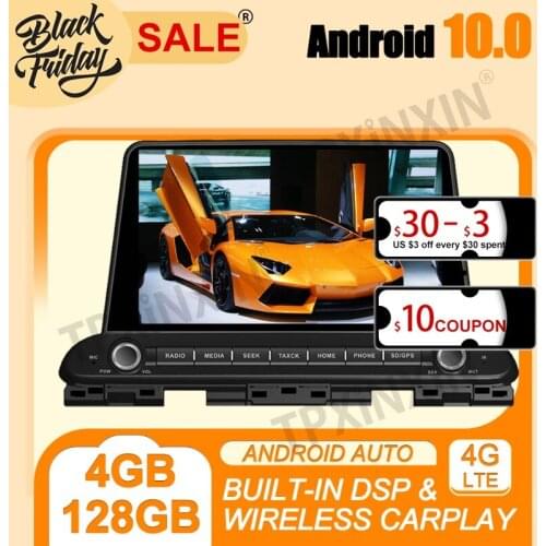 DSP Android 10.0 PX6 IPS Carplay 4G+128G For KIA Cerato Forte 2019 Multimedia Player Auto Radio Tape Recorder GPS Navi Head Unit
