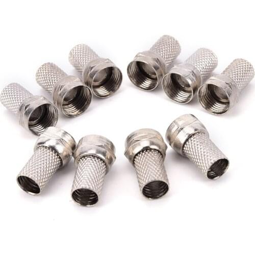 New 10 Pcs F Digital Cable Terminal Connector For Cable TV SCREW Plug SAT RG6 CT100 WF100 TX100 H109F PH100