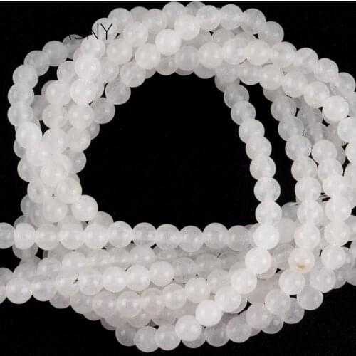 Wholesale 120pcs 3mm White Jades Beads For Needlework Jewelry Making Round Spacer Beads DIY Necklace Bracelet Accessories 15"