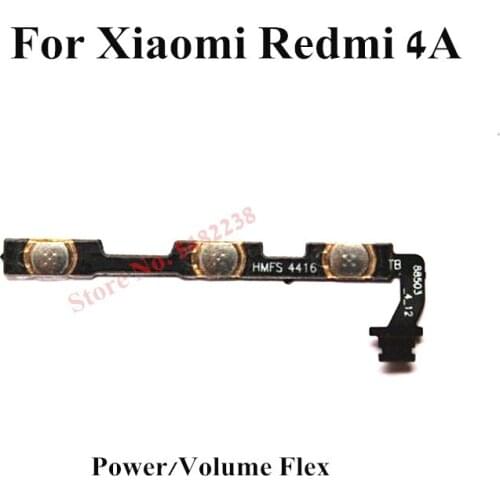 Original Power ON OFF Volume Side Buttons Flex cable For Xiaomi Redmi 4A Side Key connector Replacement parts