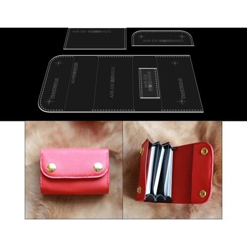Practical acrylic wallet, card bag, leather craft pattern, mold design, suitable for making business card bags