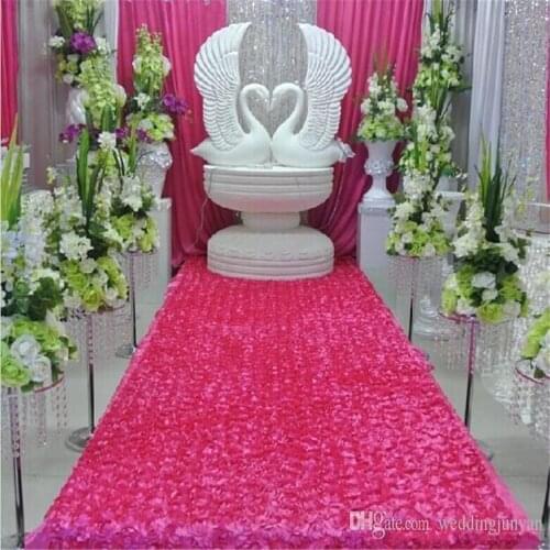 Romantic wedding carpet Centerpieces Favors 3D Rose Petal Carpet Aisle Runner For Wedding Party Decoration Supplies 12 Color