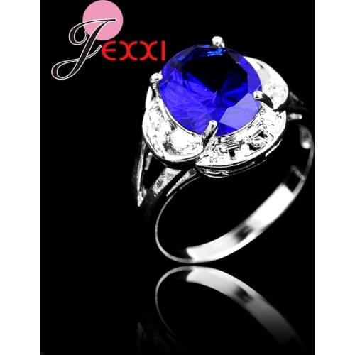 Prong Setting 925 Sterling Silver Rings Top Quality Cubic Zirconia Must-have Accessories for Ladies Popular Bague Gift