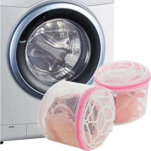 1/2PCS Clothes Washing Machine Laundry Bra Aid Lingerie Mesh Net Wash Bag Pouch Basket Women Saver Clothes Storage