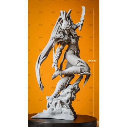 100mm 10cm Resin Model Kits Female Warrior Figure Unpainted No Color RW-293