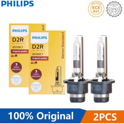 2X Philips HID D2R 35W Xenon Standard 4200K Auto Original Headlight Car Genuine Bulbs OEM Replacement Upgrade D2 ECE 85126C1