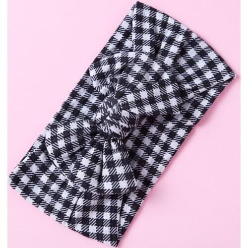 20 Pcs/Lot,Fashion Arrival Plaid Nylon Baby Headbands,Red black Check Nylon Headband Girls Nylon Turban Headband Wholesale Price