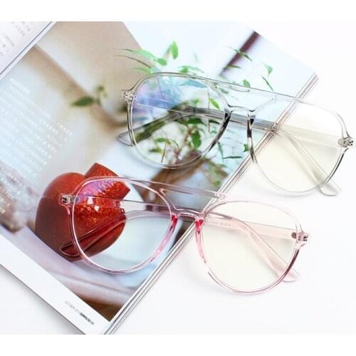 2020 Big Clear Custom Logo TR90 Anti Blue Ray Glasses Blue Light Blocking