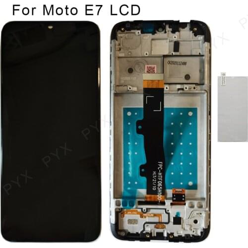 For Motorola Moto E7 lcd with frame display touch screen digitizer for Moto E7 lcd XT2052 XT2052-1 XT2052-3 For Moto E7 Display