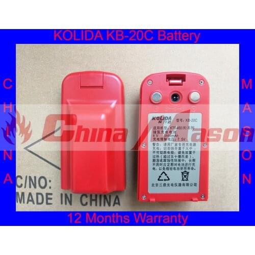 High Quality and 100% Brand-new KOLIDA KB-20C Battery for KTS-300, 400/400R series total station, 6V 3500mAh, Red color