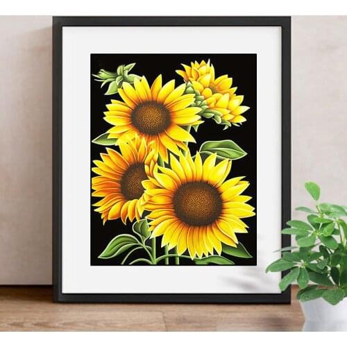 Diamond Painting Full Square Sunflower 5D Diamond Embroidery Sale Diamond Mosaic Picture Rhinestone Decor Home Handmade