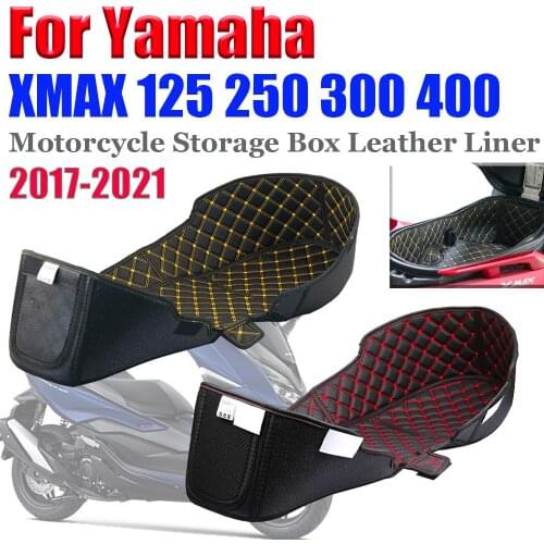 Motorcycle Storage Box Leather Rear Trunk Cargo Liner Protector Accessories For Yamaha XMAX 300 125 XMAX 250 XMAX 400 2017-2019