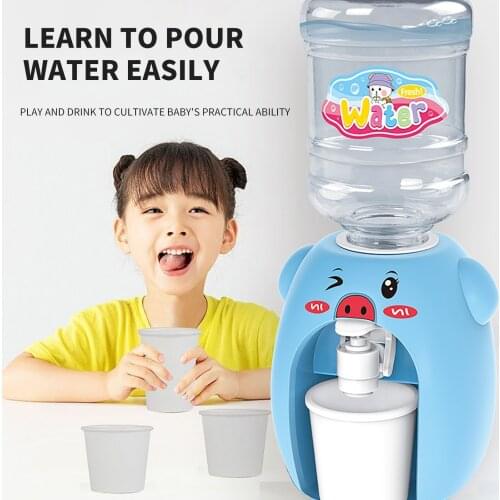 Childrens Mini Beverage Dispenser Pretend Play Kitchen Toy Portable Drinking Water Dispenser Music Box Simulation Appliance Toy