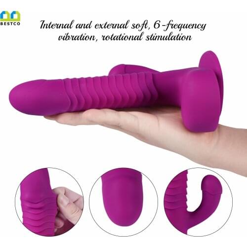 Fire 18+ Dildo Vibrator G Spot Penis Rabbit Stimulate Clitoris Double Head Wireless Remote Telescopic Rotating Adult Sex Toys