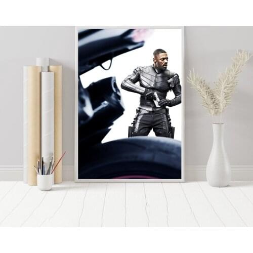 Hobbs & Shaw Fast and Furious Dwayne The Rock Johnson Jason Stathom Movie Poster Wall Painting Home Decoration ( No Frame )