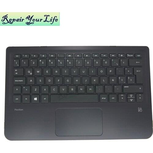 Keyboard for HP pavilion X360 11-K 310 G2 11-k152sa LA Latin black frame Palmrest touchpad upper case HPM14K3 46M.04ACS.0010