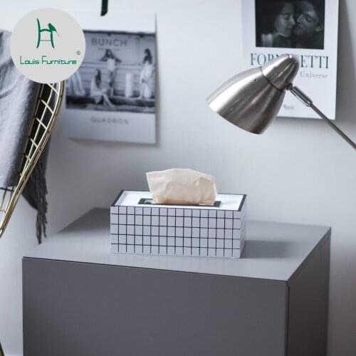 Louis Fashion Tissue Box Nordic Minimalist Creative Wooden European Living Room Accommodated Modern