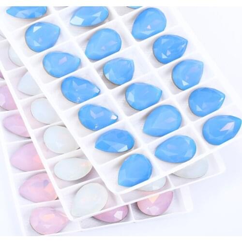 K9 Glass Crystals Rhinestones Tear Drop DIY Decoration Strass For Wedding Dress Bags Point Back Loose Crafts Crystal