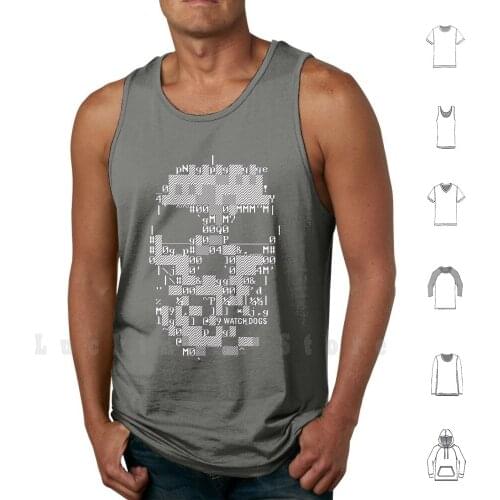 Dedsecskullbuglogo tank tops vest 100% Cotton Dedsec Cool Skull Logo Game Dogs Watch Watchdogs New Hot Fresh Hack Hackers