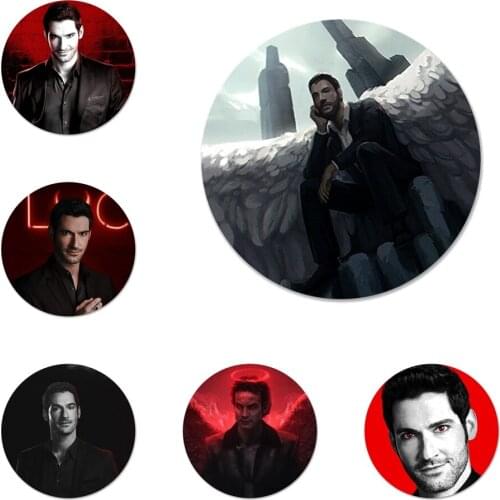 Fashion TV Lucifer Badge Brooch Pin Accessories For Clothes Backpack Decoration gift
