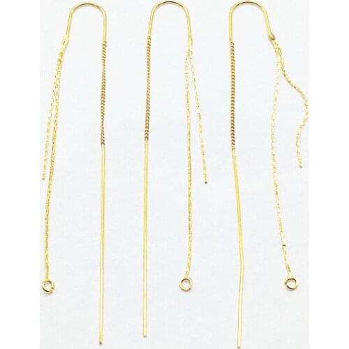 New arrival! 90x11mm 30pcs Plating Real gold color Chain Ear line For Earring DIY parts,Jewelry Accessories Findings & Component