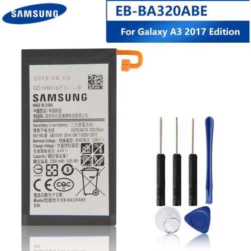 Original Replacement Phone Battery EB-BA320ABE For Samsung GALAXY A3 2017 Edition A320 Authentic Rechargeable Battery 2350mAh