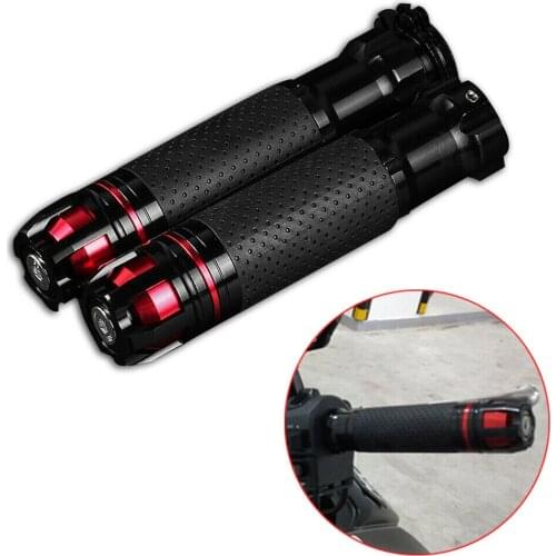Pair Universal Motorcycle Motorbike MTB Bicycle 7/8" 22mm Handlebar Hand Grips Aluminum Alloy Accessories Fit For Kawasaki