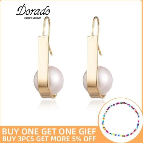 Darado Simulated Pearl Long Drop Earrings For Women Retro New Copper Female Dangle Hanging Earring Fashion Ear Jewelry Brincos