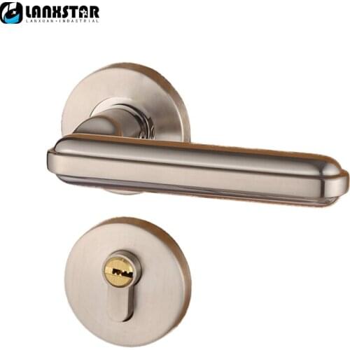 Steel Alloy Stealth Interior Locks European Bedroom Bathroom Livingroom Hardware Door Lock Wooden Door Handles Lock
