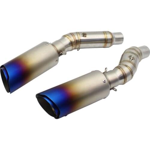 For Kawasaki Z1000 Z1000SX Ninja 1000 (2010-2020) Exhaust System Slip On DB Killer Motorcycle Mid Link Pipe with Escape Mufflers