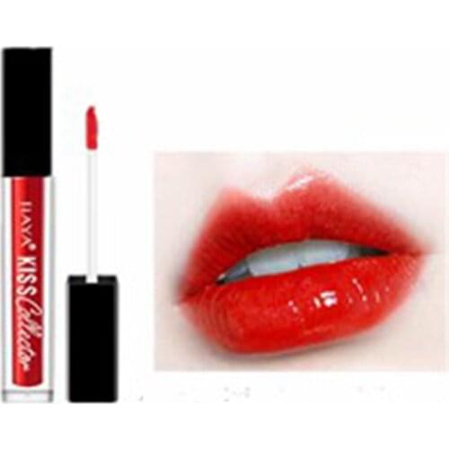 JIAYA Mirror Lip Glaze Lipstick Liquid Waterproof Non-stick Cup Not Fade Portable Student Lip Gloss Lipstick Lip Glaze