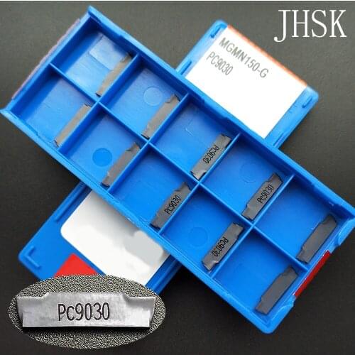 10pcs MGMN150-G PC9030 1.5mm wide double-head Cutting CNC lathe tools grooving Carbide Insert for steel iron