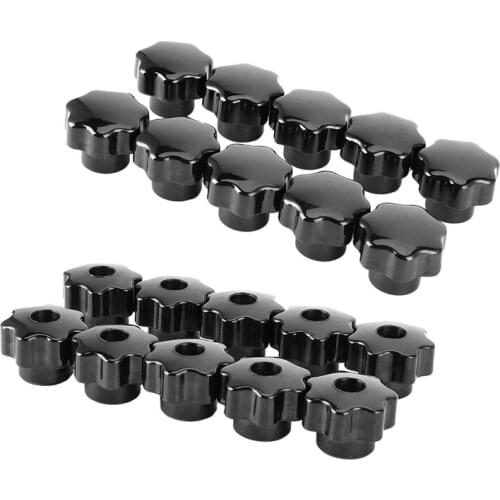 10Pcs Nuts Knob Grip Handle Machine Tool 7 Star Knobs 8mm Female Thread Copper Core M8X32