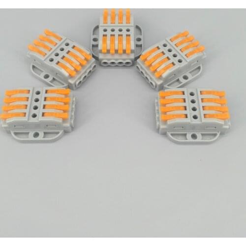 10Pcs KV223 4Pin Docking Fast Universal Compact Connectors Wiring Conductor Push-in Terminal Block LED Connector