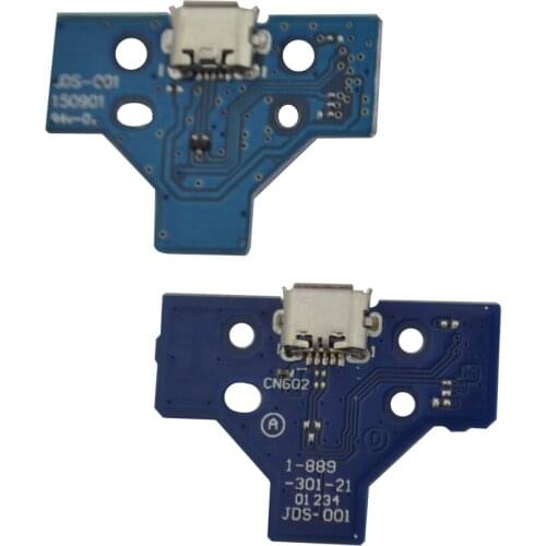 10pcs USB Charging Port Socket JDS-055 050 001 011 030 040 Charger Board 12PIN 14 PIN Cable for Playstation 4 PS4 Pro Controller