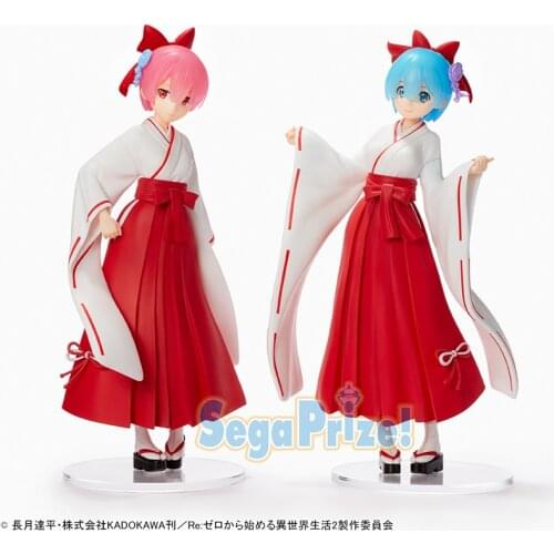 100% Original Sega RE: ZERO - Starting Life In Another World Rem&Ram Witch Costume Figure PVC Action Model Toys Anime Figure