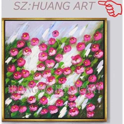 100% Hand Painted Abstract Flowers Art Oil Painting On Canvas Wall Art Wall Adornment Pictures Painting For Live Room Home Decor