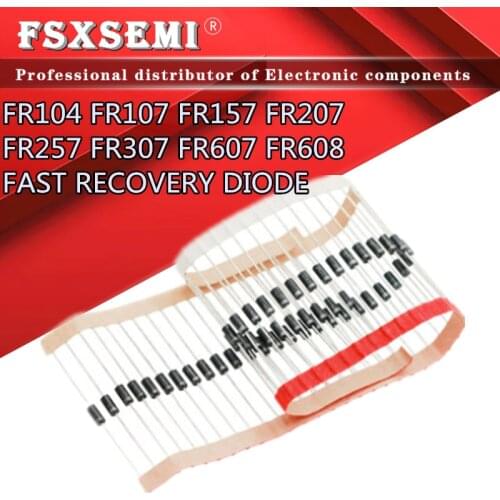 100pcs FR104 FR107 FR157 FR207 FR257 FR307 FR607 FR608 FAST RECOVERY DIODE