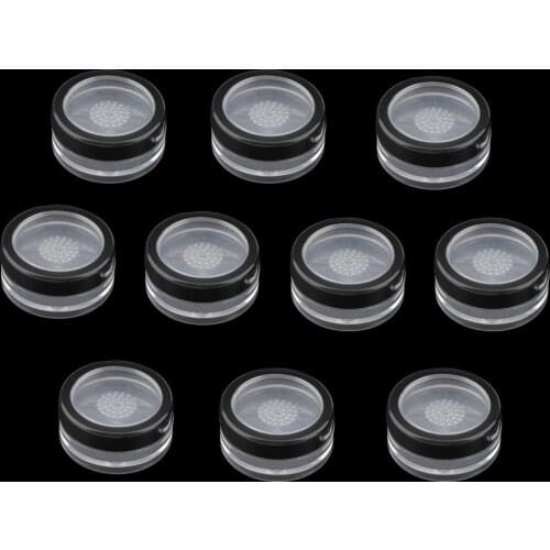 10x Loose Powder Container Powder Puff Case Refillable DIY Cosmetic Jars