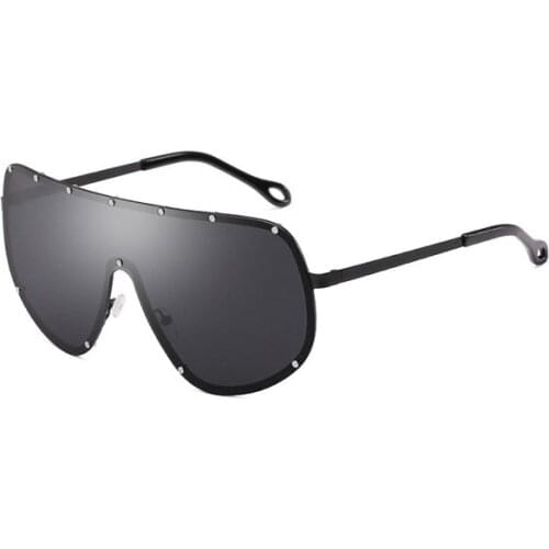 2018 New Fashion Sunglasses Men Designer Oversized Pilot Sunglasses Women locomotive Metal Frame Mirror Sun Glasses JY66153