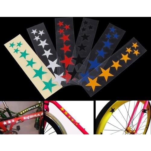 3 Pcs Mountain Bike Reflective Stickers Frame Wheel Sticker Bicycle Accessories