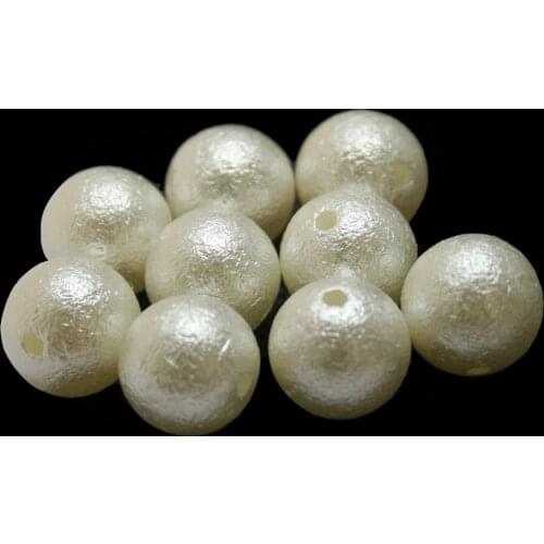 4/5/6/8/10/12/16/18/20mm White Wrinkle Imitation Pearls Round Loose Beads Sewing Garment Diy Jewelry Making Wedding Decoration